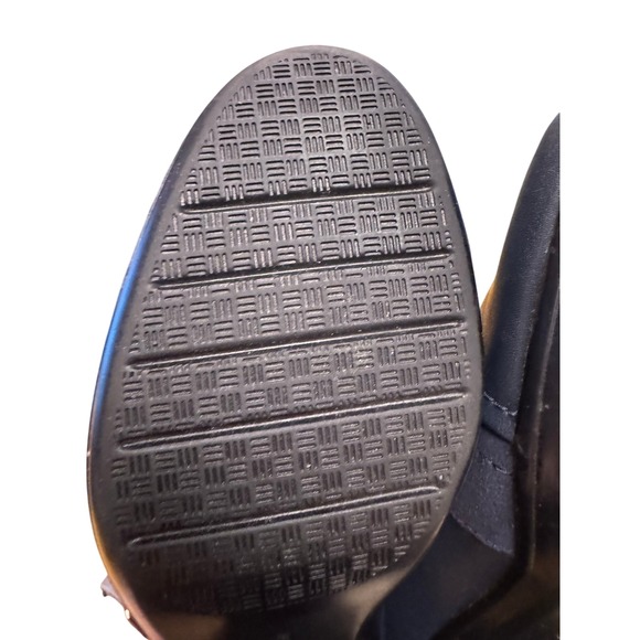 Clarks Collection Navy Blue Dark Academia Leather Slip On Block Heel Shoes 8.5 - Picture 13 of 16